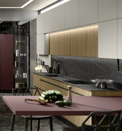 Cucina con penisola in laminato opaco a prezzo scontato 41%