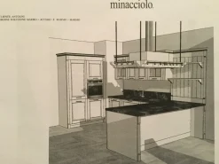 Cucina con penisola in laccato opaco bianca English mood a prezzo ribassato