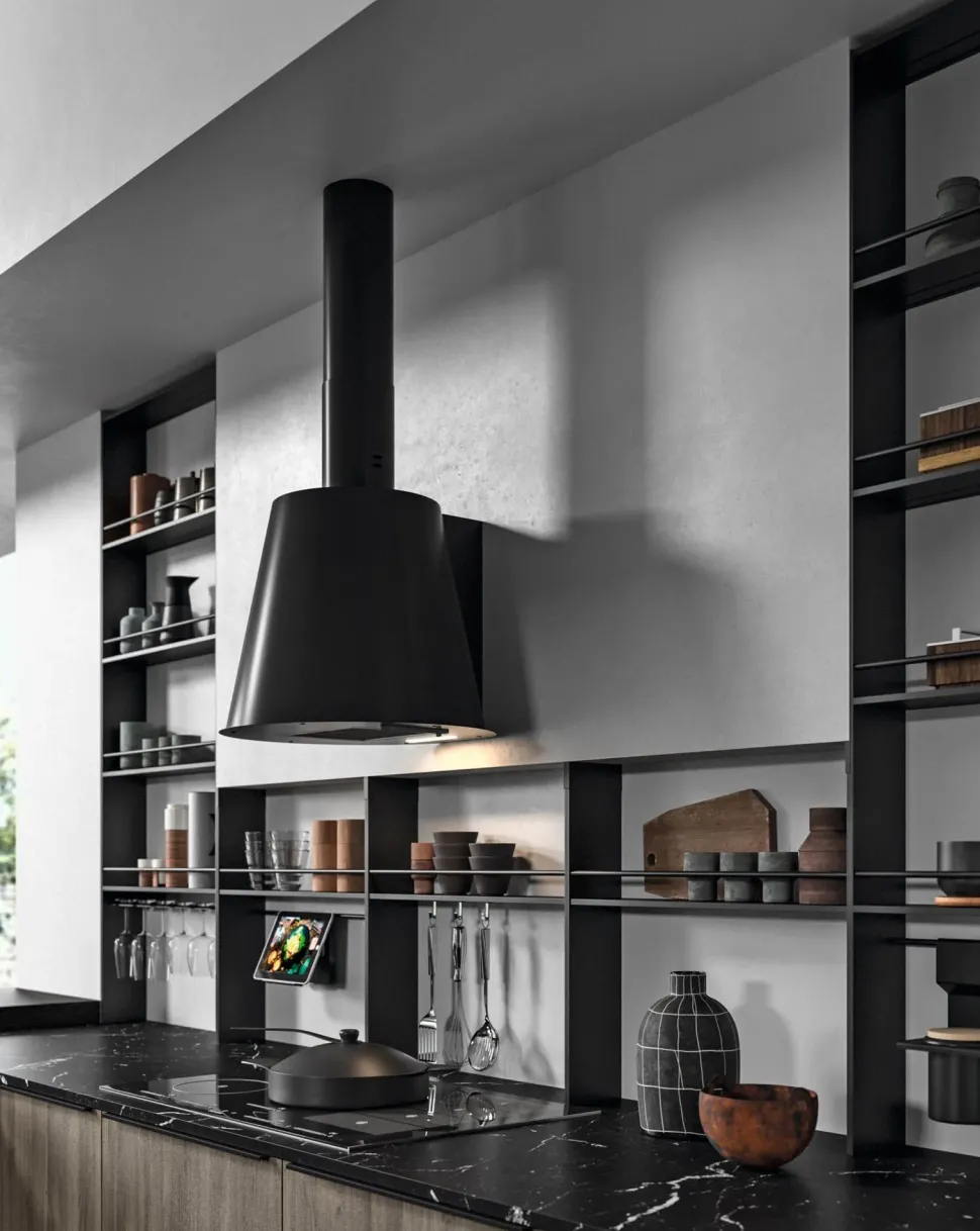 Cucina con penisola in laminato materico a prezzo ribassato 35%