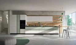 Cucina con penisola in laminato opaco altri colori Easy  a prezzo ribassato