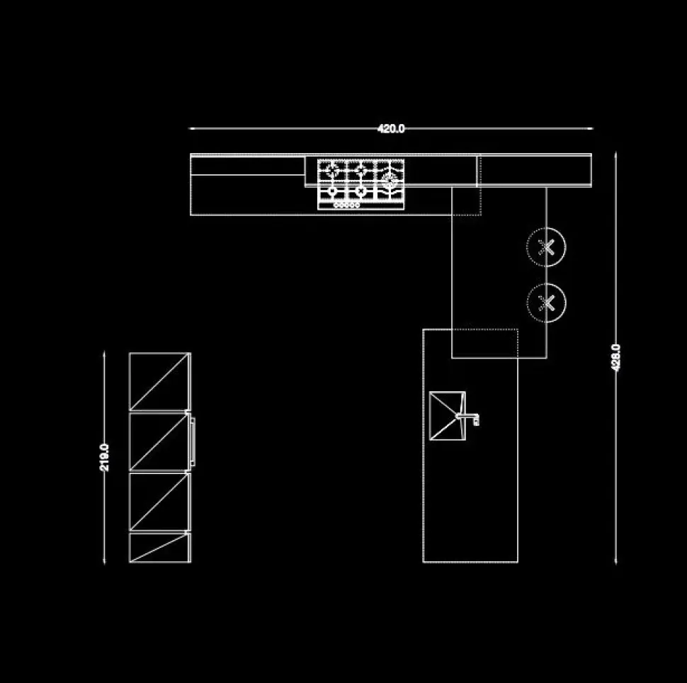 Cucina con penisola moderna bianca Arredo3 Z6 a soli 15517 Euro