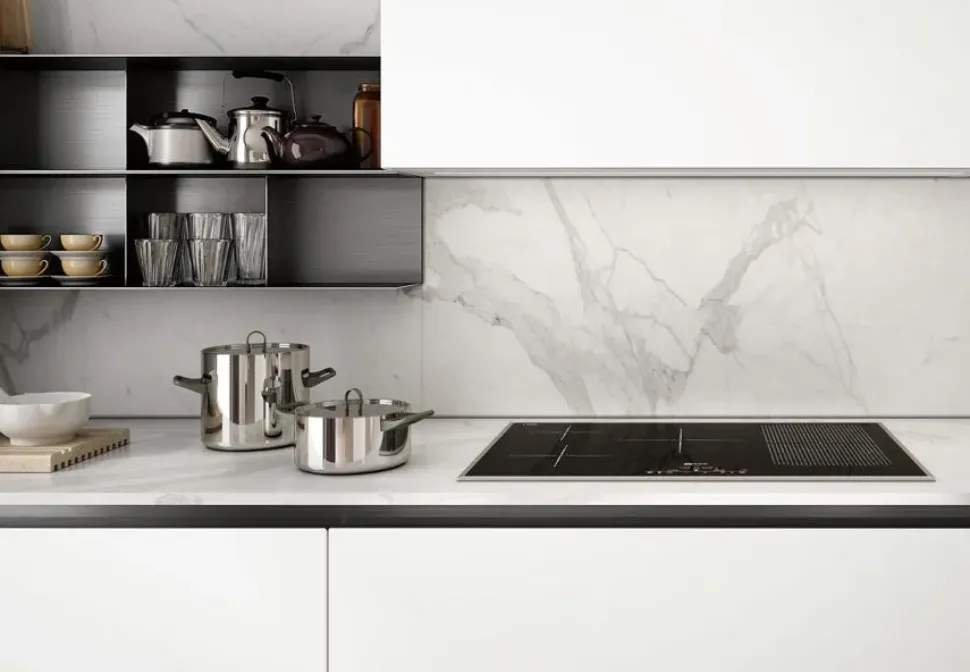 Cucina con penisola moderna bianca Arredo3 Z6 a soli 15517 Euro