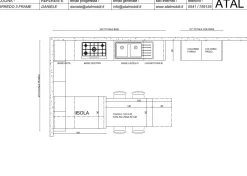 Cucina con penisola moderna bianca Arredo3 Frame a soli 8400 Euro