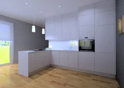 Cucina con penisola moderna Tatto bianco Artigianale a prezzo ribassato