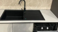 Cucina con penisola moderna grigio Net cucine Delizia