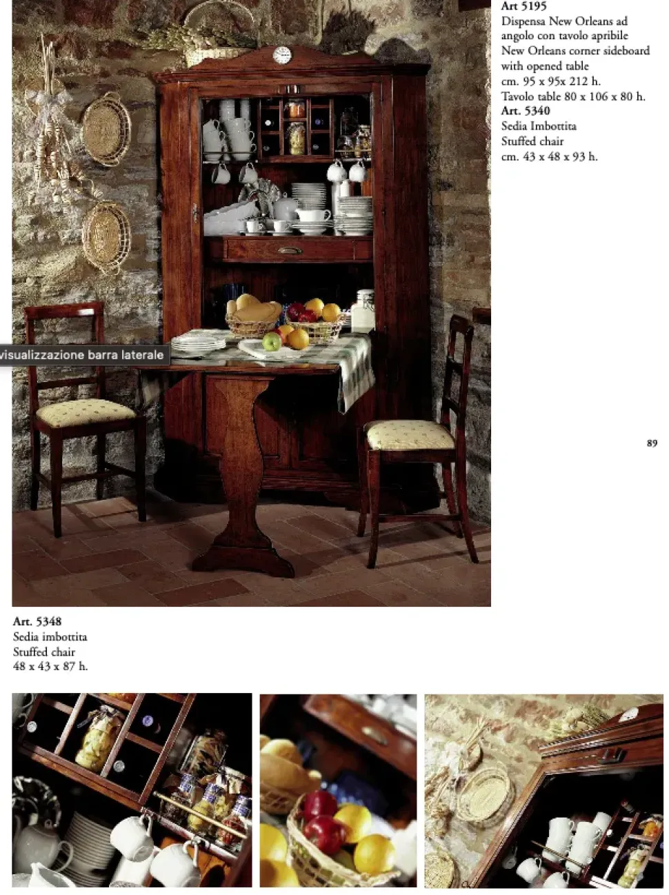 Cucina country ad angolo Parlani Dispensa new orleans a prezzo ribassato