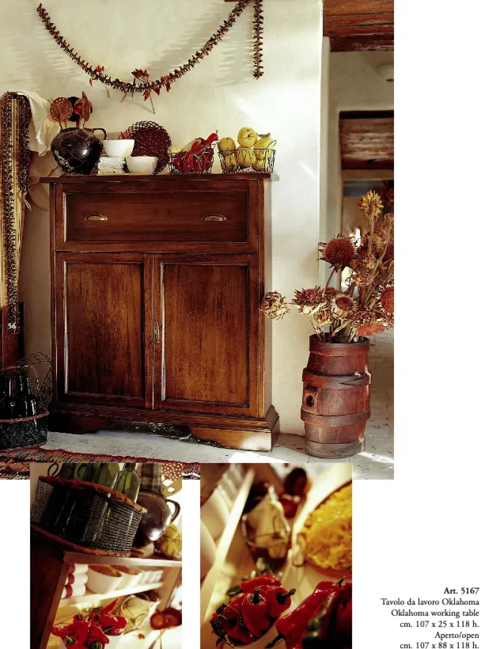 Cucina country lineare Parlani Tavolo da lavoro oklahoma a prezzo scontato