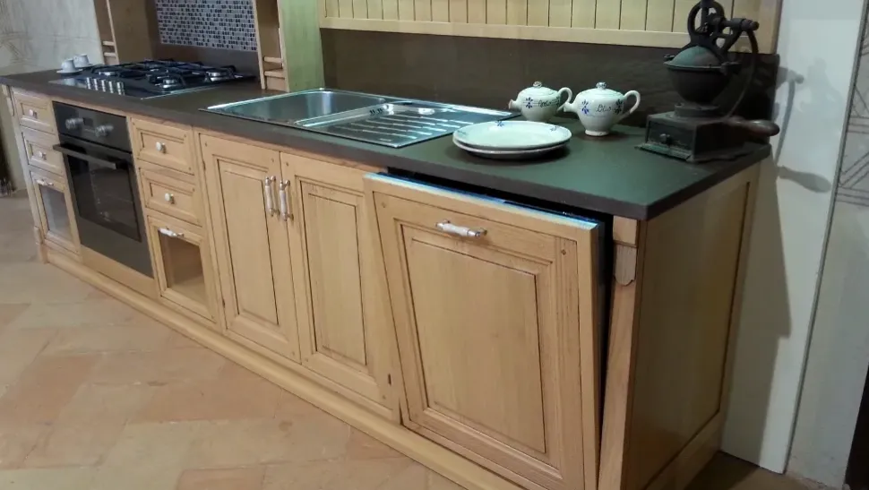 Cucina country rovere chiaro Martini cucine lineare La castagna in offerta