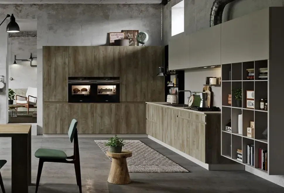 Cucina Cucine store moderna ad angolo altri colori in laminato materico Lignea