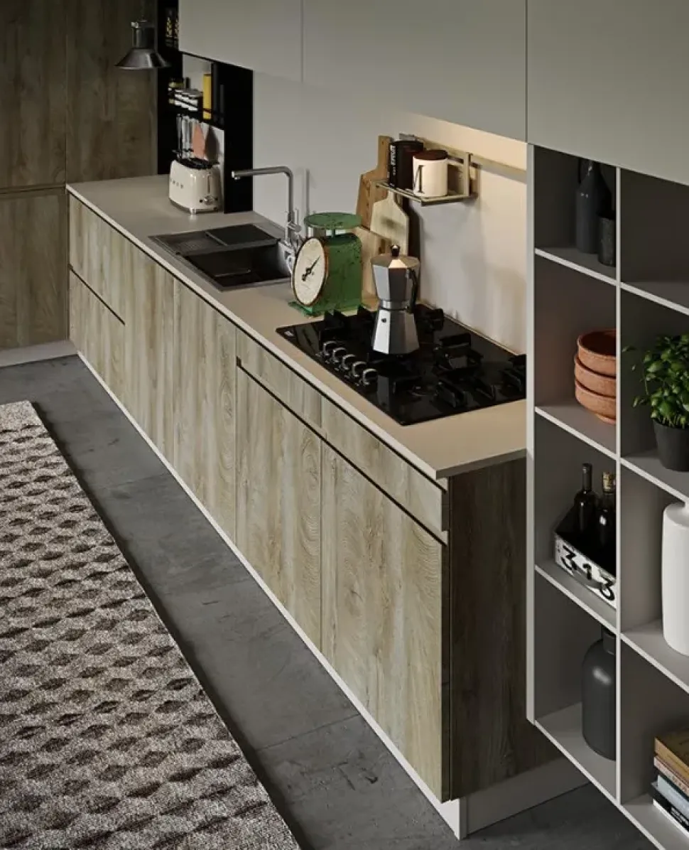Cucina Cucine store moderna ad angolo altri colori in laminato materico Lignea