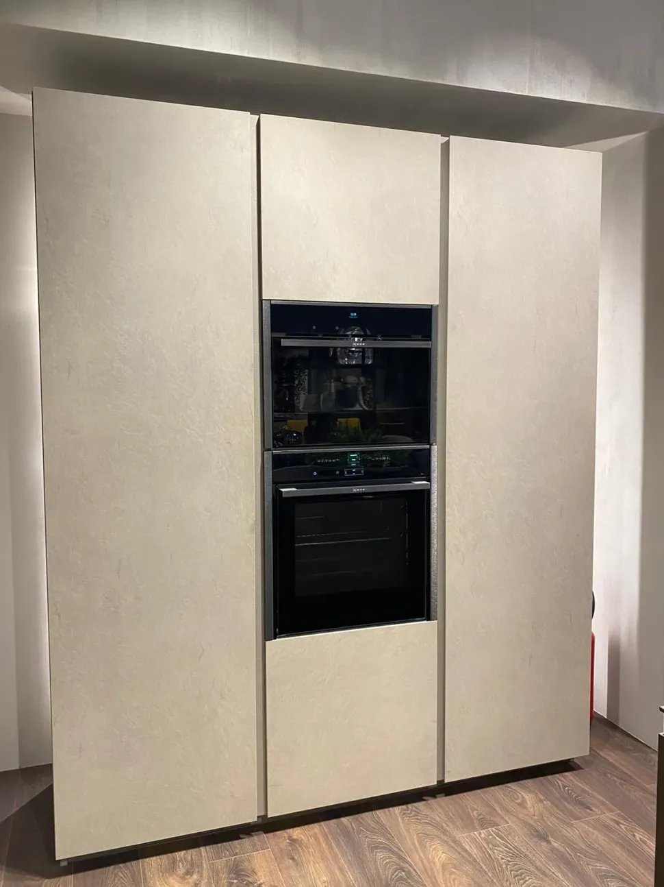 Cucina design con isola Skill Modulnova a prezzo scontato