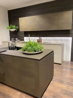Cucina design con isola Skill Modulnova a prezzo scontato