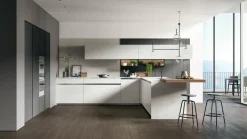 Cucina design con penisola Glass 2.0 Arredo3 a prezzo scontato