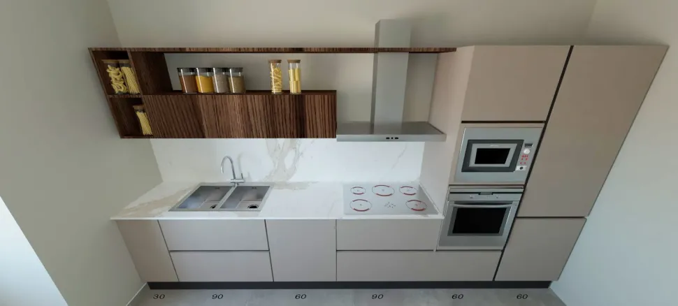 Cucina design lineare Astra Sp22 a prezzo ribassato