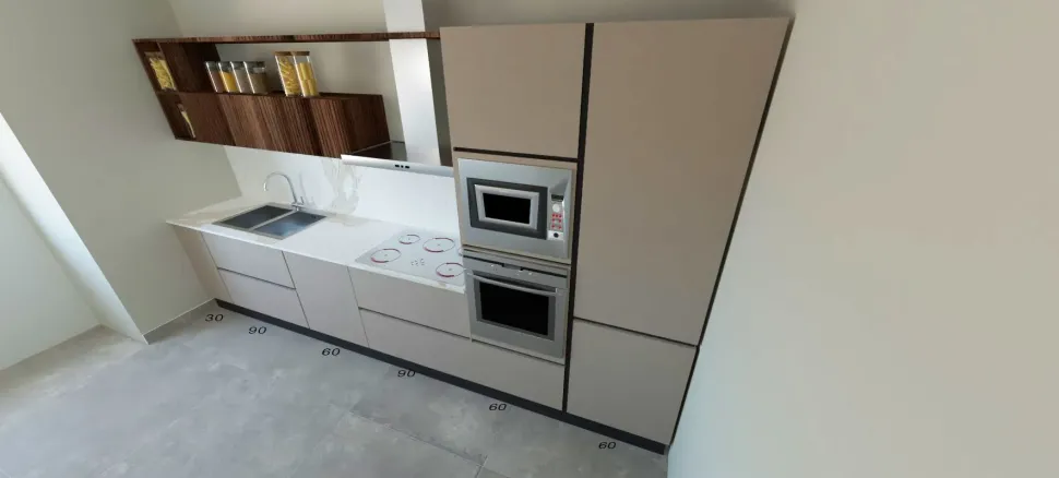 Cucina design lineare Astra Sp22 a prezzo ribassato