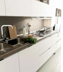 Cucina design lineare Erica Artigianale a prezzo ribassato