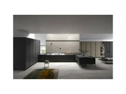 Cucina Dibiesse design con penisola altri colori in laminato opaco Vestimi