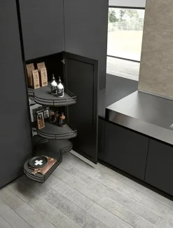 Cucina Dibiesse design con penisola altri colori in laminato opaco Vestimi