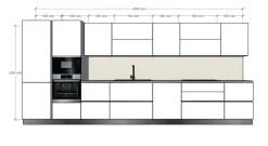 Cucina Dibiesse design con penisola altri colori in laminato materico Lesmo