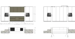 Cucina Diotti.com design lineare tortora in laccata opaco Klab 09 outlet