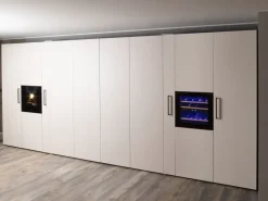 Cucina Diotti.com design lineare tortora in laccata opaco Klab 09 outlet