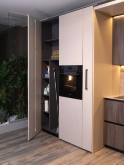 Cucina Diotti.com design lineare tortora in laccata opaco Klab 09 outlet