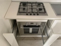 Cucina Euromobil moderna ad angolo bianca in polimerico lucido Filoescape