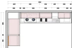 Cucina Euromobil moderna ad angolo bianca in polimerico lucido Filoescape