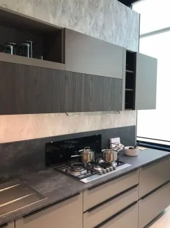 Cucina Feel moderna tortora Snaidero lineare scontata 30%