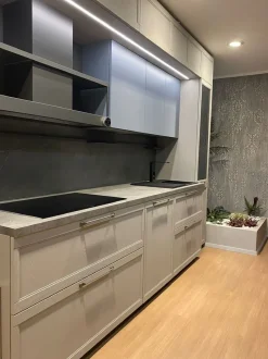 Cucina Flavour  design grigia Lube cucine lineare scontata 43%