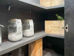 Cucina Formalia moderna grigio Scavolini ad angolo scontata 35%