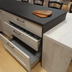 Cucina Gicinque moderna con penisola altri colori in hpl Time