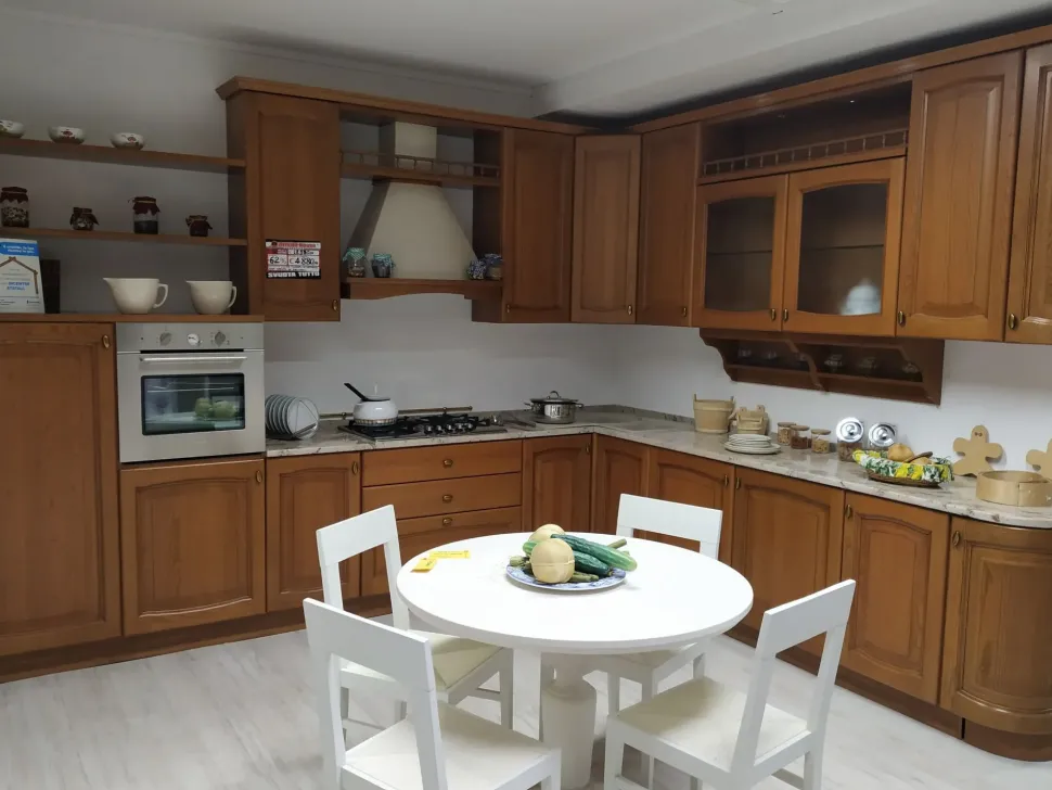 CUCINA Gm cucine ad angolo Giada castagno SCONTATA