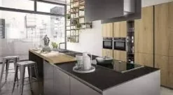 Cucina grigia design con isola Z62 Arredo3 in offerta