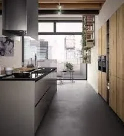 Cucina grigia design con isola Z62 Arredo3 in offerta