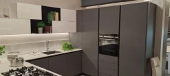 Cucina grigia design con penisola Alevè Stosa a soli 10500 Euro