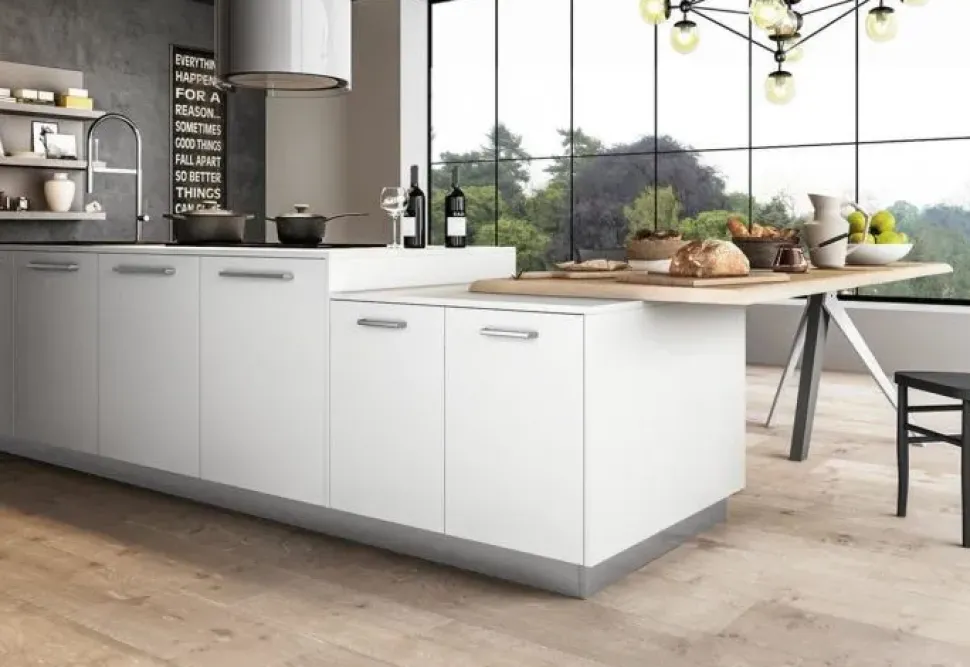 Cucina grigia design con isola Time Arredo3 a soli 8600 Euro