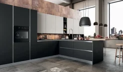 Cucina grigia moderna con penisola Arredo3 05 a soli 17557 Euro