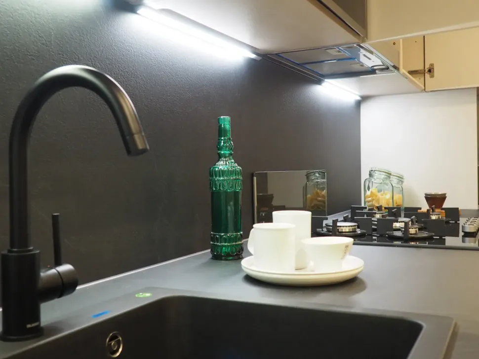 Cucina grigia moderna lineare Scavolini Cucina sax