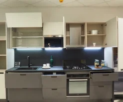 Cucina grigia moderna lineare Scavolini Cucina sax