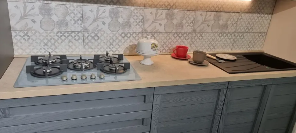 Cucina grigia moderna lineare Net cucine Elsa a soli 4650 Euro