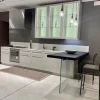 Cucina grigia moderna lineare Carattere Scavolini