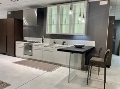 Cucina grigia moderna lineare Carattere Scavolini