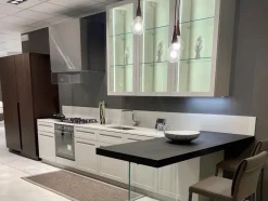 Cucina grigia moderna lineare Carattere Scavolini