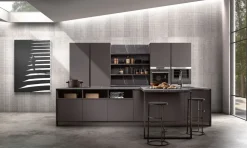 Cucina grigio design ad isola Nuova stella Essebi