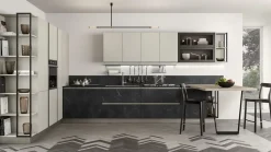 Cucina grigio design lineare Linea Colombini casa scontata