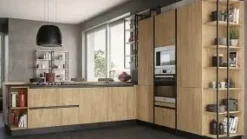 Cucina grigio design lineare Linea Colombini casa scontata