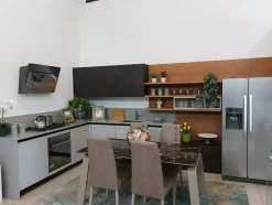 Cucina grigio moderna ad angolo Artigianale Angolare