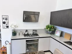 Cucina grigio moderna ad angolo Artigianale Angolare