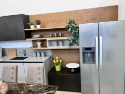 Cucina grigio moderna ad angolo Artigianale Angolare